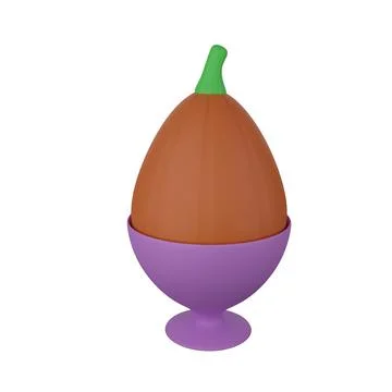 Cute 3d render egg - vegetable in a stand Stock Illustration