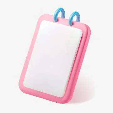 Cute 3d soft task list icon. 스톡 일러스트