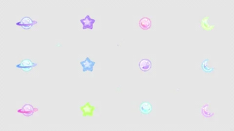 Cute 8bit Pixel Planet Floating Animation 10s Loop Stock Footage 318512817