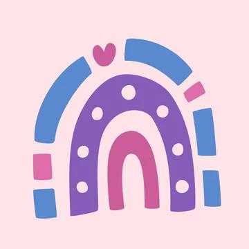 Cute absctract rainbow. Vector llustration. Illustrazione stock