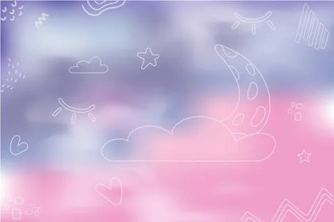 Cute abstract background with elements vector. Cute Gradient background Stock Illustration