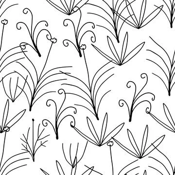 Cute abstract cartoon doodle clip art seamless pattern Stock Illustration