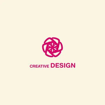 Cute Abstract Flower Creative Design Vector Art EPS10 Stock Illustration