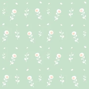 Cute abstract flowers seamless vector pattern background illustration Illustrazione stock