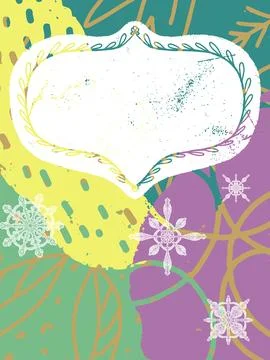 Cute abstract frame for lettering, texture Christmas background, card, invita イラスト素材