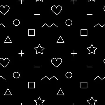 Cute abstract geometric seamless vector pattern background illustration Stock Illustration