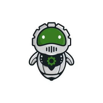 Cute abstract robot flat design Stock Illustration