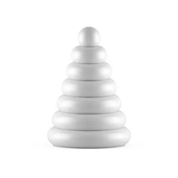 Cute abstract Xmas tree circle rings stack triangle cone shape winter holid.. Stock Illustration