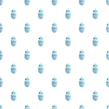 Cute ai helper robot pattern background technology 스톡 일러스트