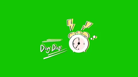 Cute Alarm Clock Ring Animation Stock Footage 340368127