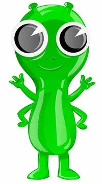 Cute alien character illustration design. vector illustration Stock Illustration