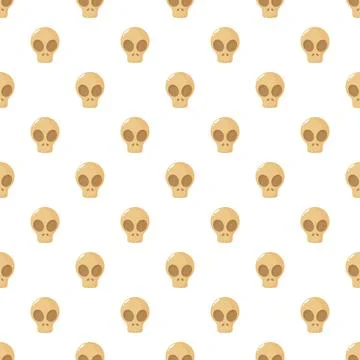Cute alien head faces seamless pattern background Stock Illustration