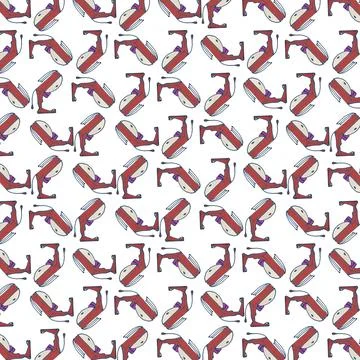 Cute alien monster motif pattern 스톡 일러스트
