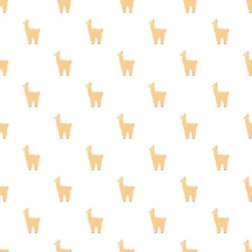 Cute alpaca seamless pattern for textile design Illustrazione stock