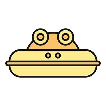Cute amphibian frog character vector illustration icon Illustrazione stock