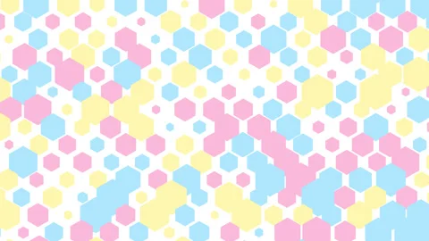 Cute and Colorful Hexagonal Pattern Background Video Stockbeeldmateriaal 332505629