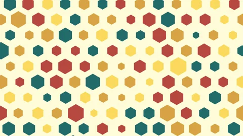 Cute and Colorful Hexagonal Pattern Background Video Stock Footage 332505713