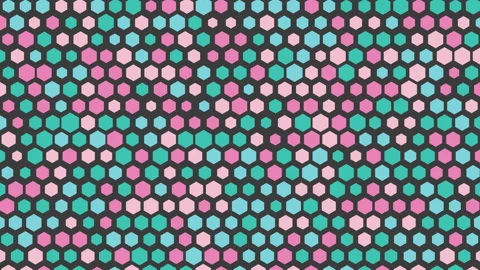 Cute and Colorful Hexagonal Pattern Background Video Stock Footage 332506169