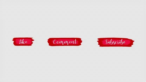 Cute and easy to use Like Comment Subscribe animations for beauty, Stock Footage 246555895