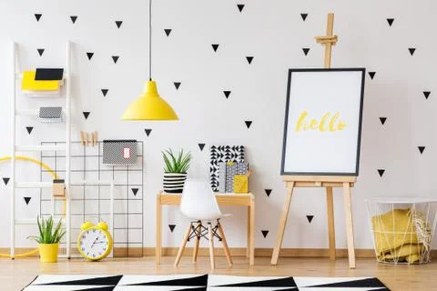 Cute and functional preschool interior Stockfoto's