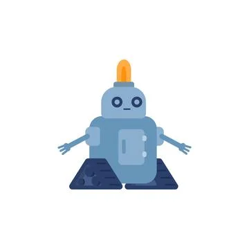 Cute and funny robot, smart toy for kids - cartoon flat vector illustration Stock Illustration