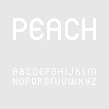 Cute and simple sans serif font in uppercase Stock Illustration