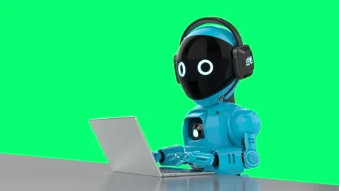 Cute and small 3d rendering artificial intelligence personal assistant robo.. Stock Footage 319421874