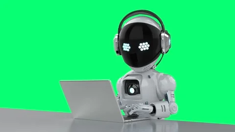 Cute and small 3d rendering artificial intelligence personal assistant robo.. Stock Footage 319421878