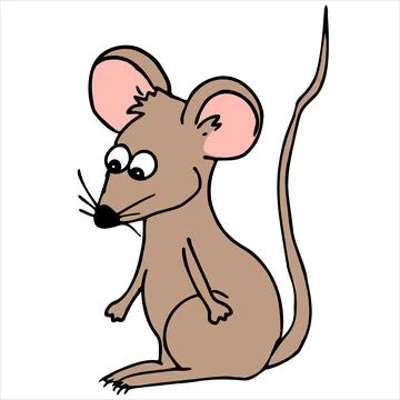 Cute and spotted mouse. Vector Stock Illustration