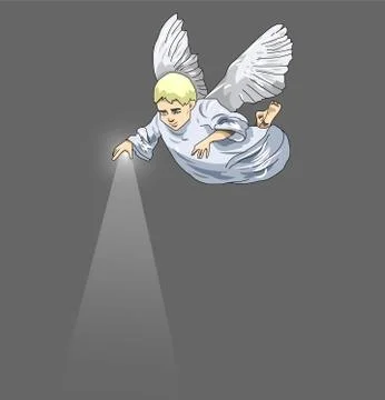 Cute angel boy Stock Illustration
