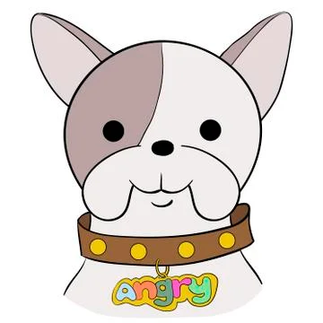Cute angry dog  Illustrazione stock