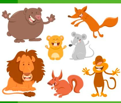 Cute animal characters set イラスト素材
