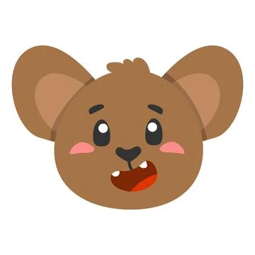 Cute animal mouse icon, flat illustration for your design flat style Stock Illustration