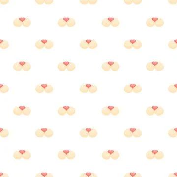 Cute animal nose pattern with heart shape Stock Illustration