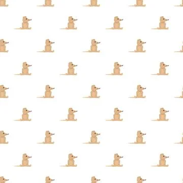 Cute animal pattern seamless repeating background design Illustrazione stock