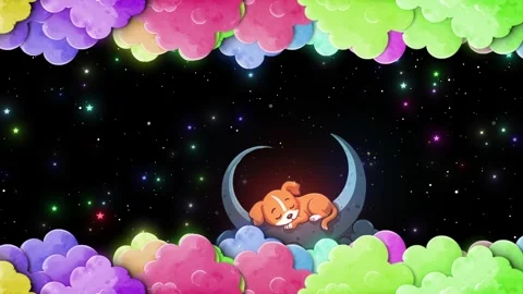 Cute Animal Sleeping And Deeming, dog sleeping and dreaming 스톡 동영상 283554712