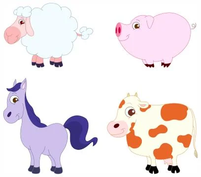 Cute animals 3 Stock Illustration