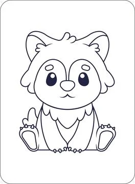 Cute Animals Coloring and Activity Pages for Kids Stock Illustration