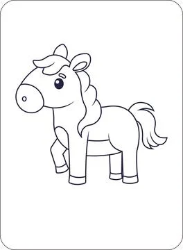 Cute Animals Coloring and Activity Pages for Kids Stock Illustration