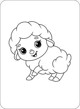 Cute Animals Coloring and Activity Pages for Kids Stock Illustration