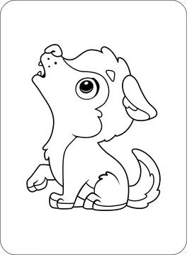 Cute Animals Coloring and Activity Pages for Kids Stock Illustration