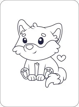 Cute Animals Coloring and Activity Pages for Kids Stock-Illustration
