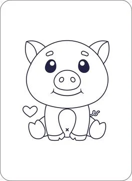 Cute Animals Coloring and Activity Pages for Kids Stock Illustration