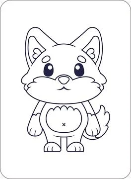 Cute Animals Coloring and Activity Pages for Kids Stock Illustration