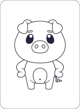 Cute Animals Coloring and Activity Pages for Kids Stock Illustration
