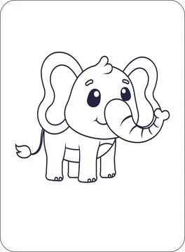 Cute Animals Coloring and Activity Pages for Kids Stock Illustration
