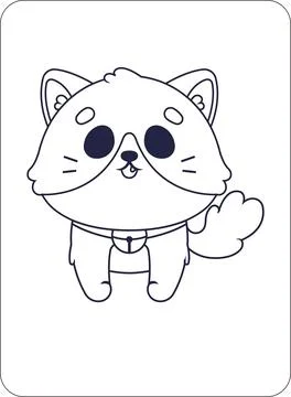 Cute Animals Coloring and Activity Pages for Kids Stock Illustration
