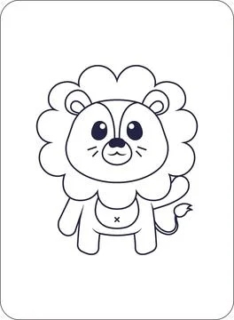 Cute Animals Coloring and Activity Pages for Kids Stock Illustration