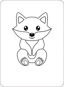 Cute Animals Coloring and Activity Pages for Kids Stock Illustration