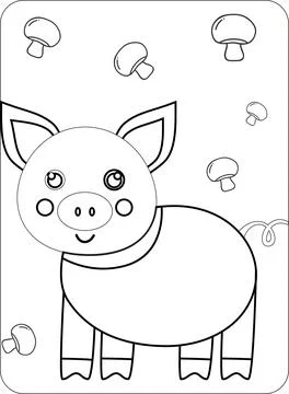 Cute Animals Coloring and Activity Pages Stock Illustration